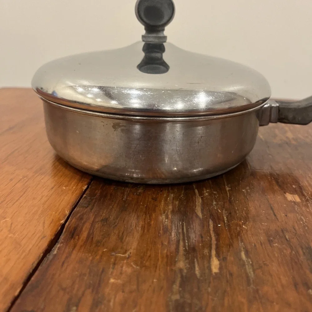 Vtg Farberware Aluminum Clad Stainless Steel Cookware Set Pot Pan With Lid 7
